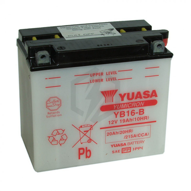 Batterie Moto YB16-B 12V 19Ah Pour Ducati Paso 907 I.e - Neuf, Avec Entretien