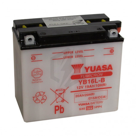 Batterie moto YUASA YB16L-B 12V 20AH 215A