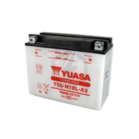 Batterie moto YUASA Y50-N18L-A3 12V 21.1AH 240A