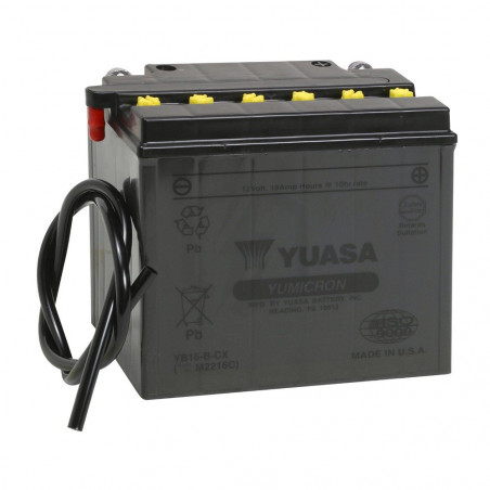 Batterie moto YUASA YB16-B-CX 12V 20AH 255A