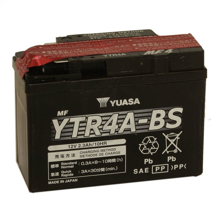 Batterie moto YUASA YTR4A-BS 12V 2.4AH 45A Batterie moto YUASA YTR4A-BS 12V 2.4AH 45A