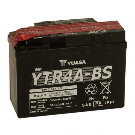 Batterie moto YUASA YTR4A-BS 12V 2.4AH 45A