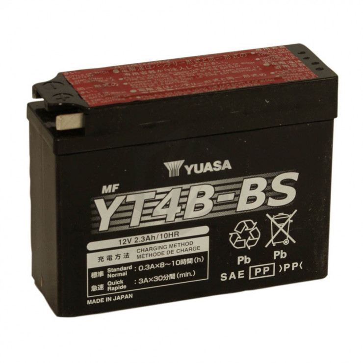 Batterie moto YUASA YT4B-BS 12V 2.4AH 40A Batterie moto YUASA YT4B-BS 12V 2.4AH 40A