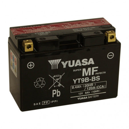 Batterie moto YUASA YT9B-BS 12V 8.4AH 120A