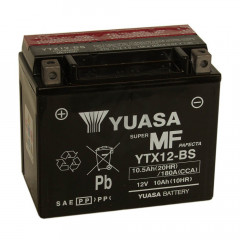 Batterie moto YUASA YTX12-BS 12V 10.5AH 180A