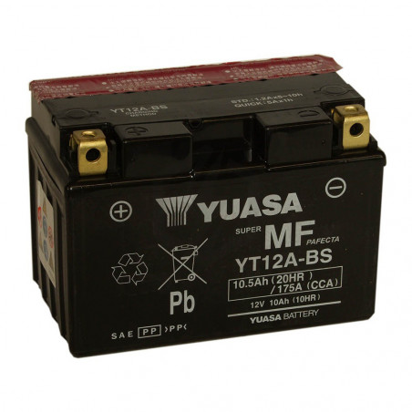 Batterie moto YUASA YT12A-BS 12V 10.5AH 175A