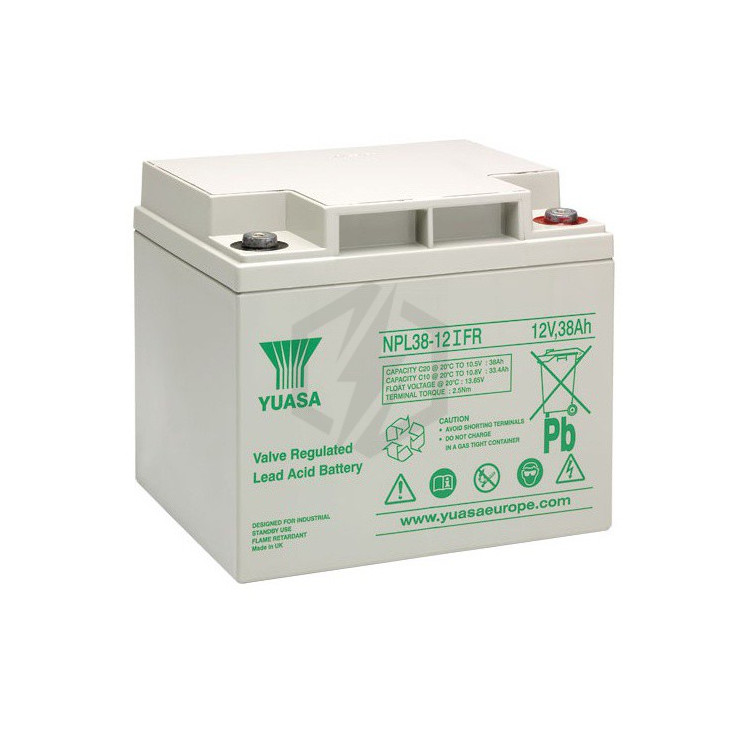 Batterie plomb étanche NPL38-12FR Yuasa 12v 38ah Batterie plomb étanche NPL38-12FR Yuasa 12v 38ah