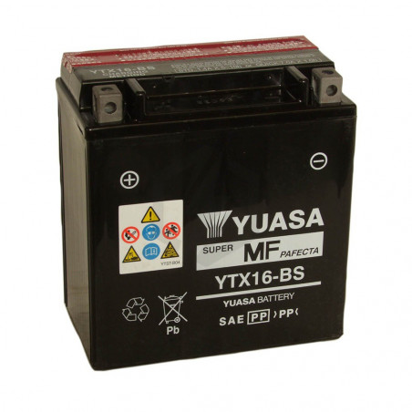 Batterie moto YUASA YTX16-BS-1 12V 14.7AH 230A