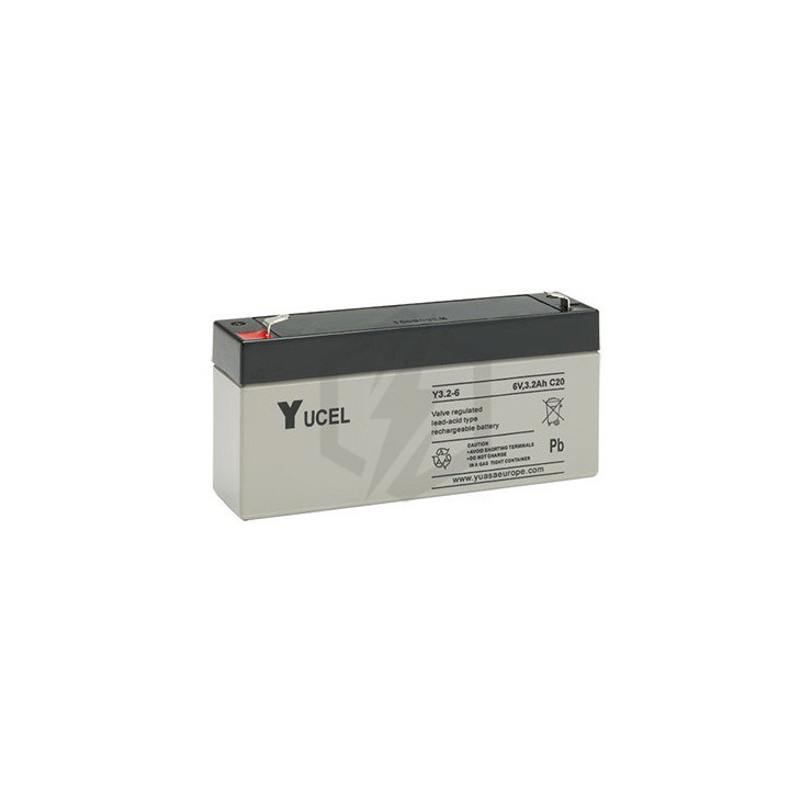 Batterie plomb étanche Y3.2-6 Yuasa Yucel 6v 3.2ah