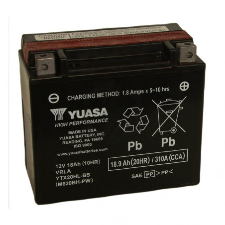 Batterie moto YUASA YTX20HL-BS-PW 12V 18.9AH 310A