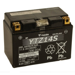 Batterie moto YUASA YTZ14S 12V 11.8AH 230A