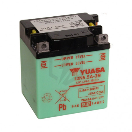 Batterie moto YUASA 12N5.5A-3B 12V 5.8AH 55A