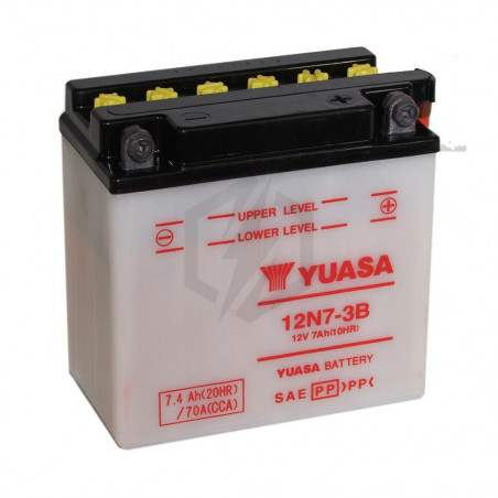 Batterie moto YUASA 12N7-3B 12V 7.4AH 70A