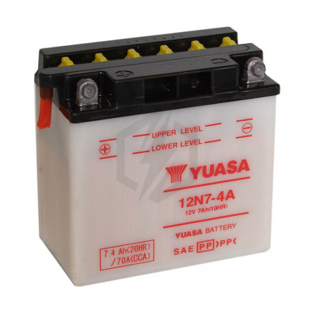 Batterie moto YUASA 12N7-4A 12V 7.4AH 70A