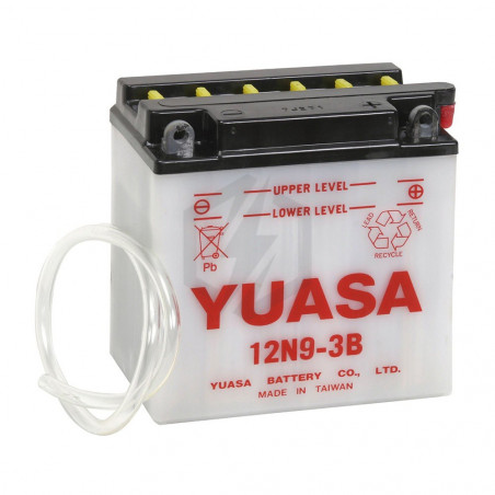 Batterie moto YUASA 12N9-3B 12V 9.5AH 85A