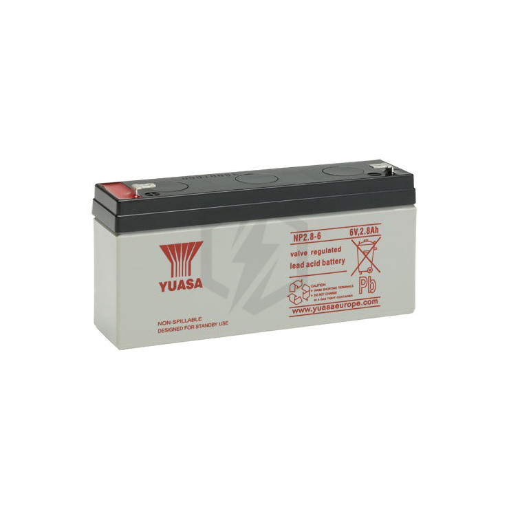 Batterie plomb étanche NP2.8-6 Yuasa 6V 2.8ah