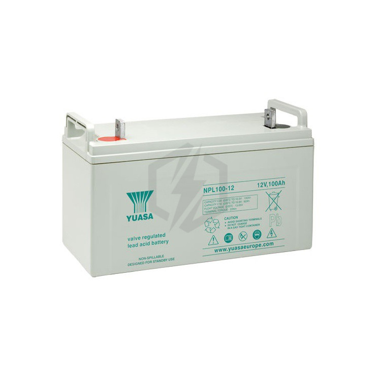 Batterie plomb étanche NPL100-12 Yuasa 12v 100ah