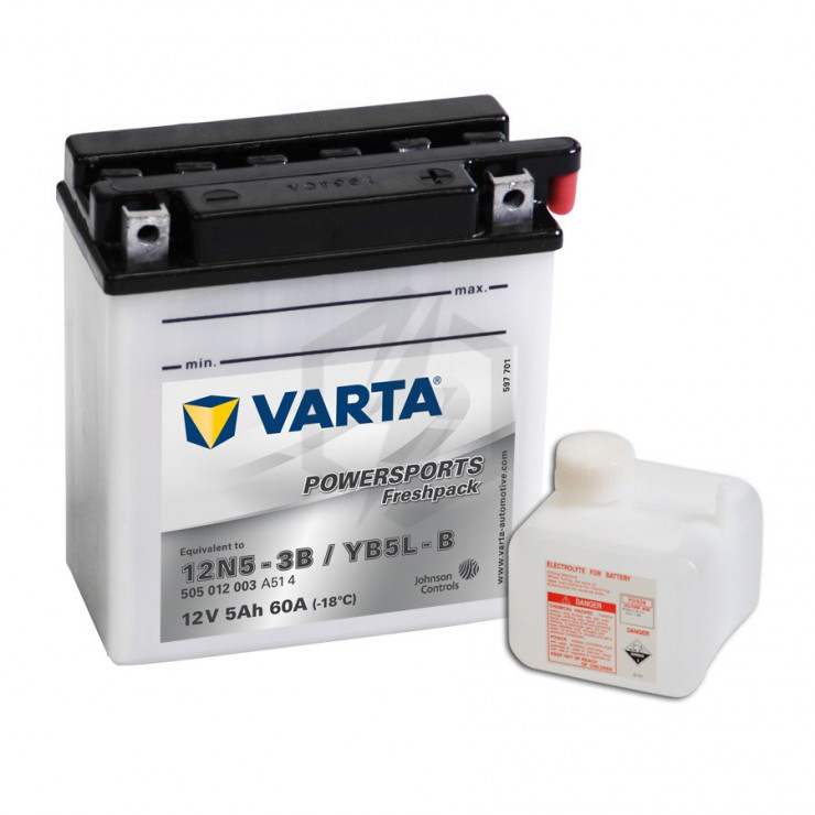 Batterie Moto VARTA YB5L-B, 12N5-3B 12V 5AH 60A