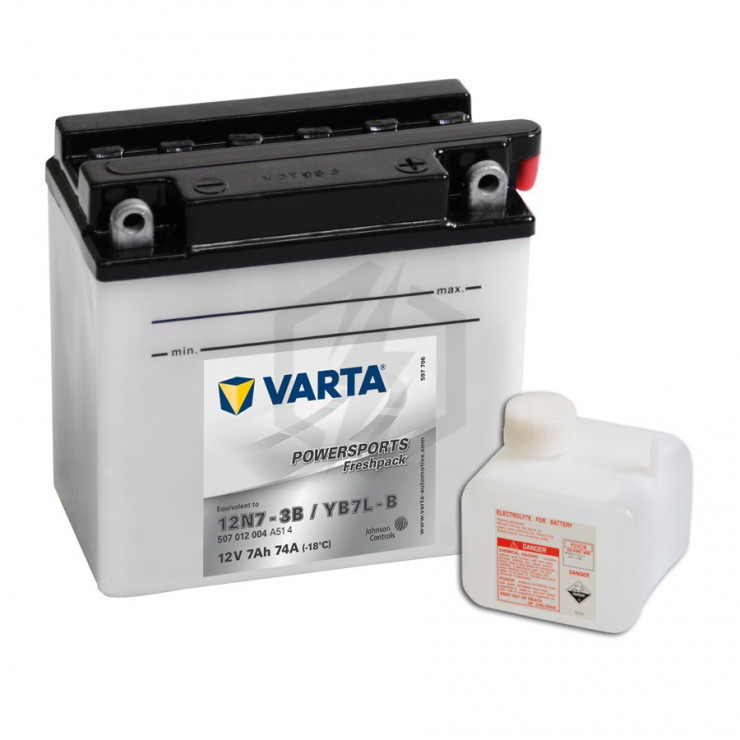 Batterie Moto VARTA YB7L-B, 12N7-3B 12V 7ah 74A