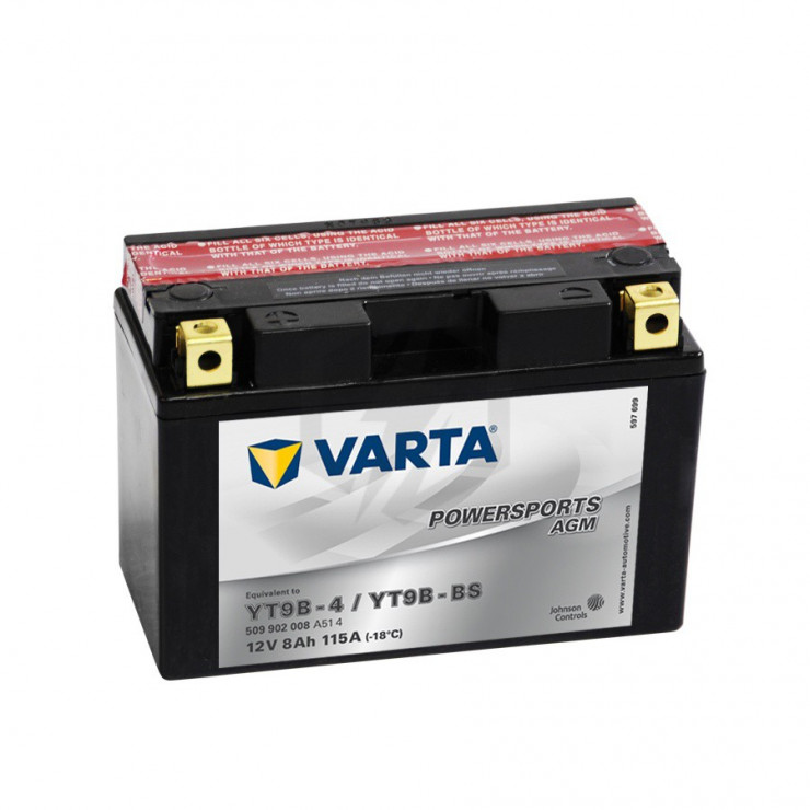 Batterie Moto VARTA YT9B-BS 12V 8AH 115A