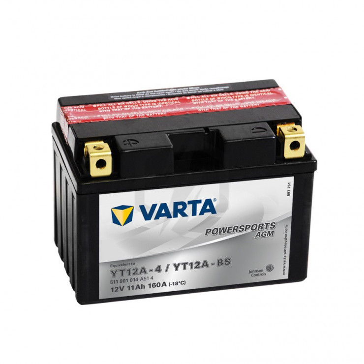 Batterie Moto VARTA YT12A-BS 12V 11AH 160A