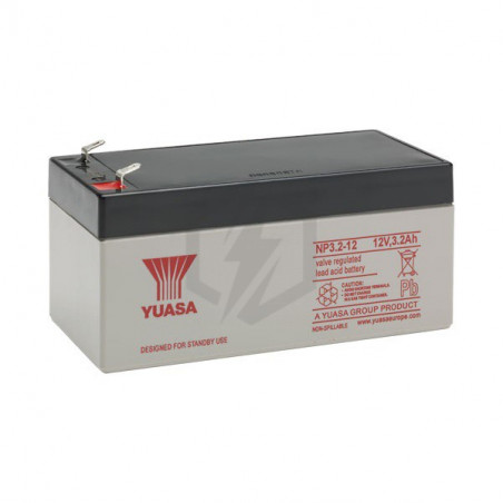Batterie plomb étanche NP3.2-12 Yuasa 12V 3.2ah