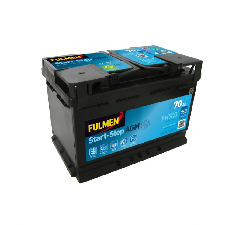 Batterie Fulmen AGM Start And Stop FK700 12V 70ah 760A L3D
