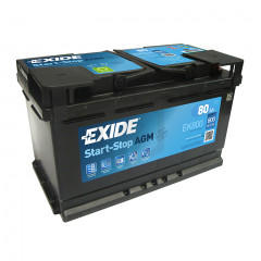 Batterie Exide AGM Start And Stop EK800 12V 80ah 800A L4D