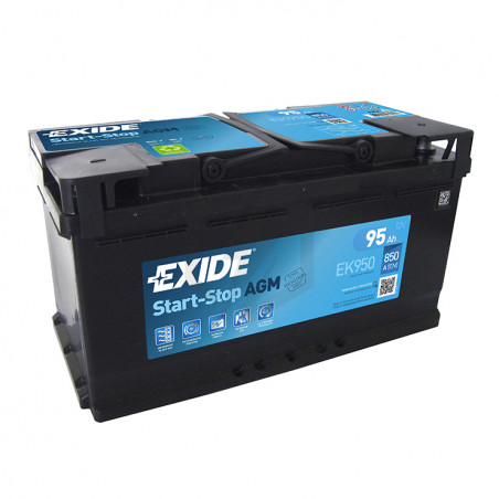 Batterie Exide AGM Start And Stop EK950 12V 95ah 850A L5D