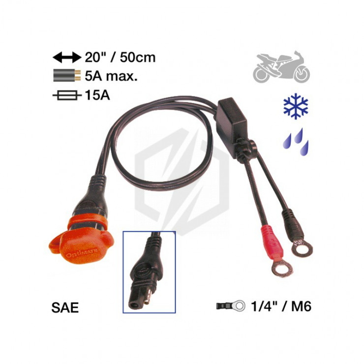 Connecteur SAE Oxford fixe sur batterie - Pièces Electrique sur La