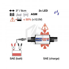 Batterie décharge lente Exide Gel ES900 12v 80ah X5D