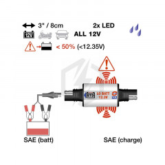 ACCESSOIRE INDICATEUR DE CHARGE DE LA BATTERIE TECMATE O123